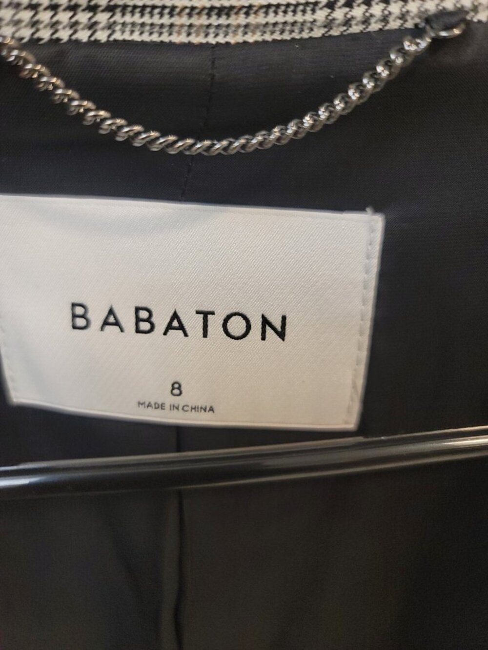 Babaton Atelier Wool Blazer Sz 8 Boxy Tailored Quiet Luxury Chic Mullticolor - Picture 3 of 7